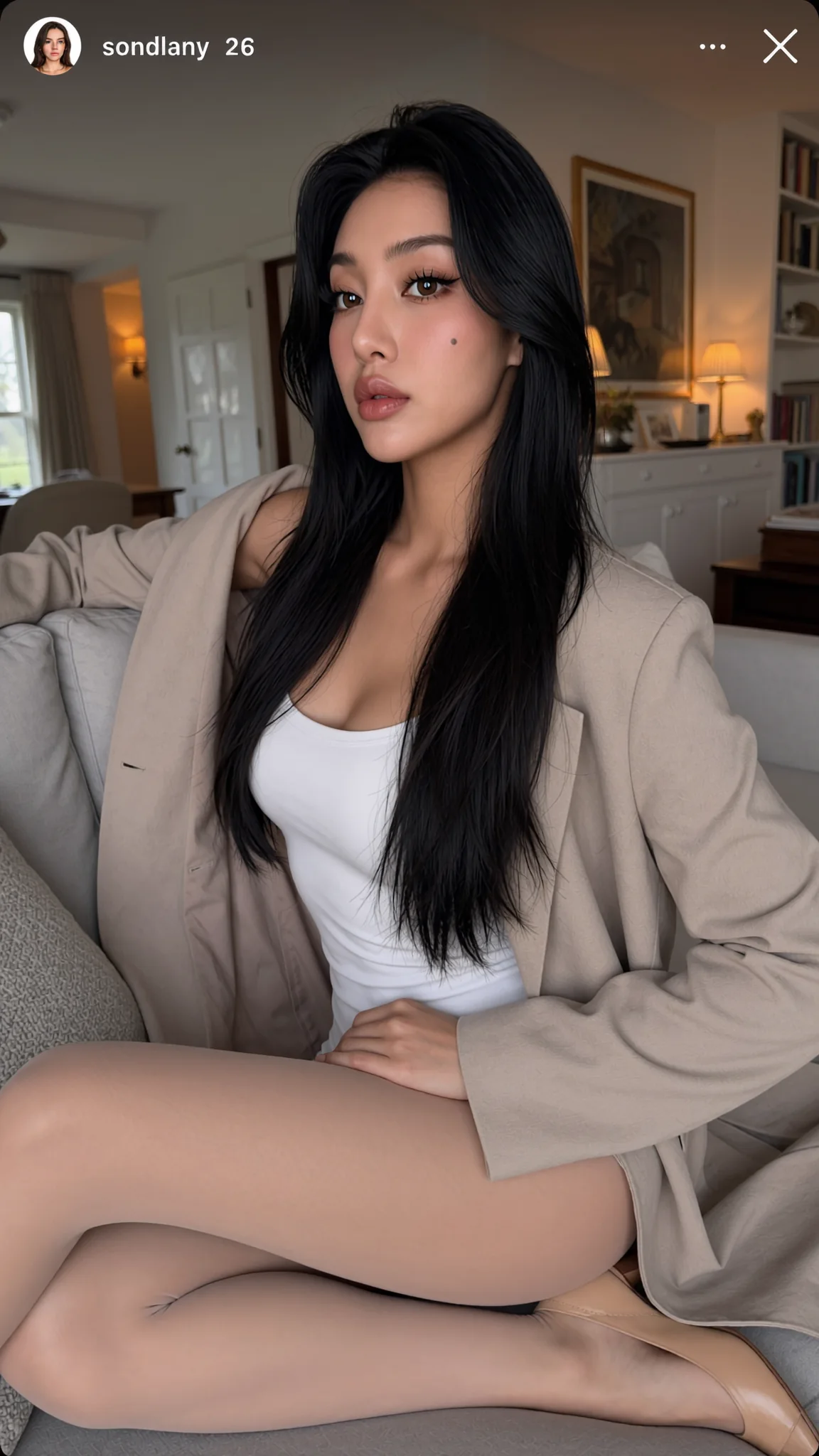 Lina — Living Room White Bodysuit